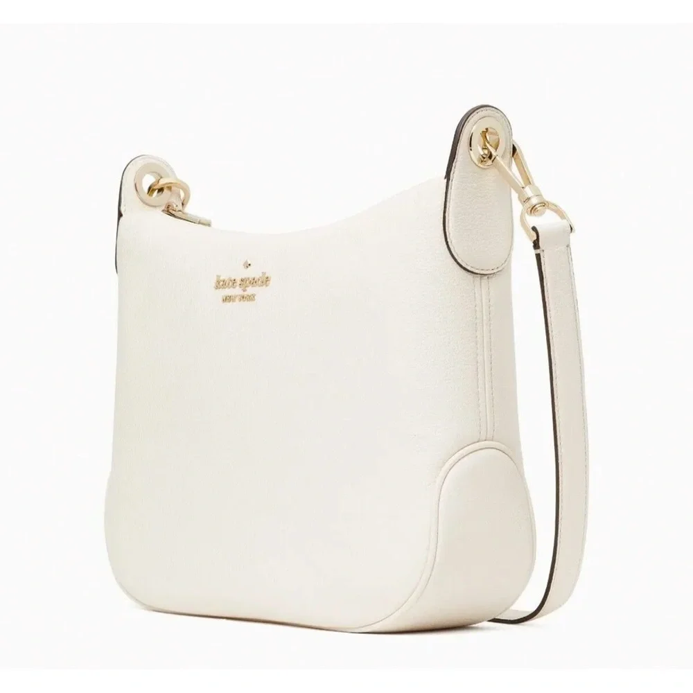 New Kate Spade Rosie Large Crossbody Pebbled Leather Parchment - Picture 13 of 16